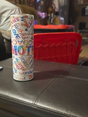 NaNa White Multicolor 'MOTHER' Insulated Tumbler